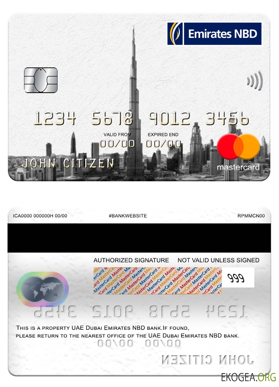 Mastercard bancaire EAU Dubaï Emirates NBD